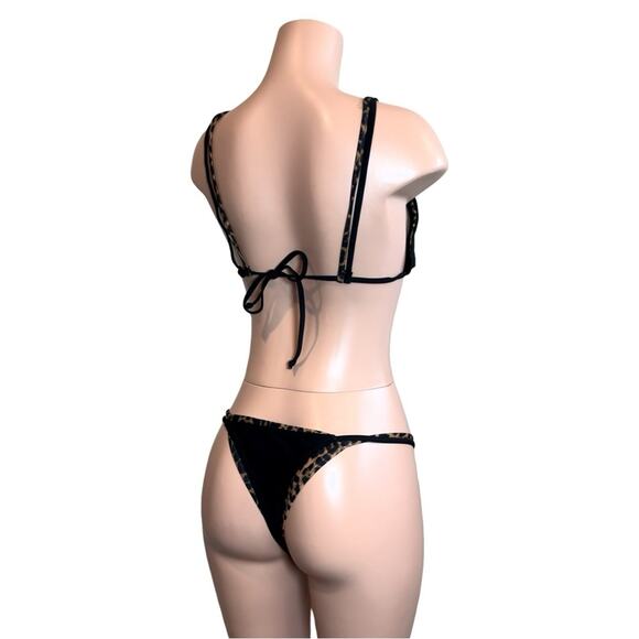 Boutique Double Layered Animal Print Bikini Too XL & Bottom L $99 - Picture 9 of 14